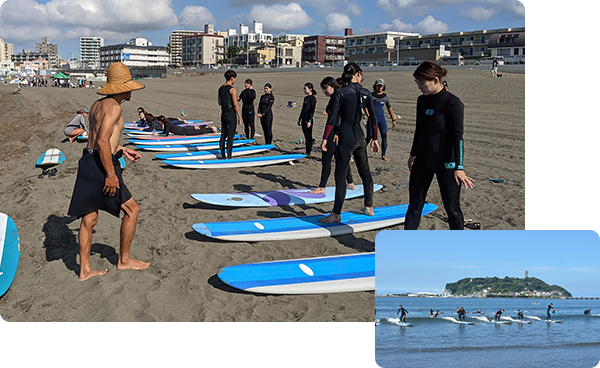 サーフィンスクール サクラサーフ スポーツ 湘南 江の島で初心者も安心 充実施設